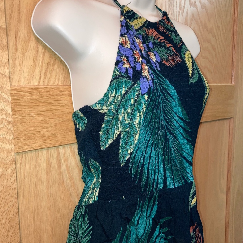 Patrons of Peace, Jr’s M, navy palm print halter
